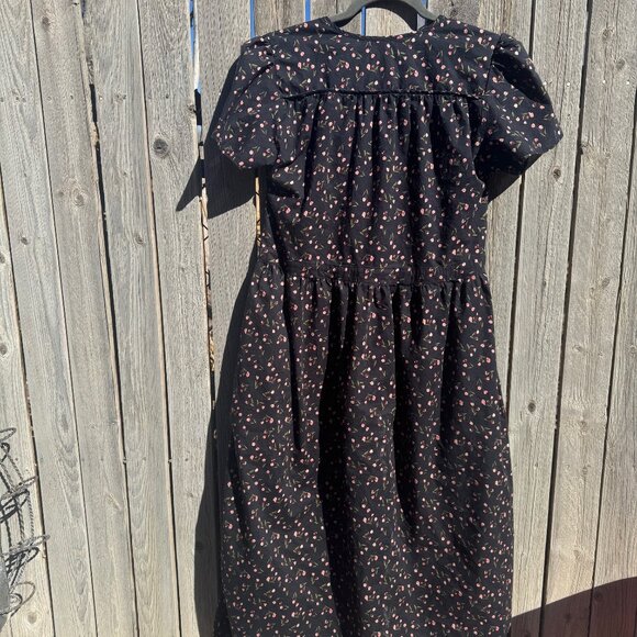 The Simple Dawn Dress // Noir Tulips // S - Picture 5 of 7